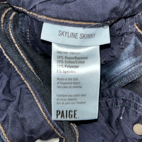 Paige Skyline Skinny Jeans Size 27 Low Rise Minimalist Basic Capsule Preppy - Picture 4 of 10